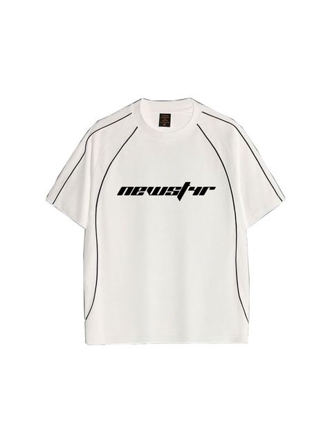 Item No. 09 — White tee with contrast piping