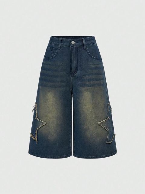 Item No. 10 — Denim shorts with star patches